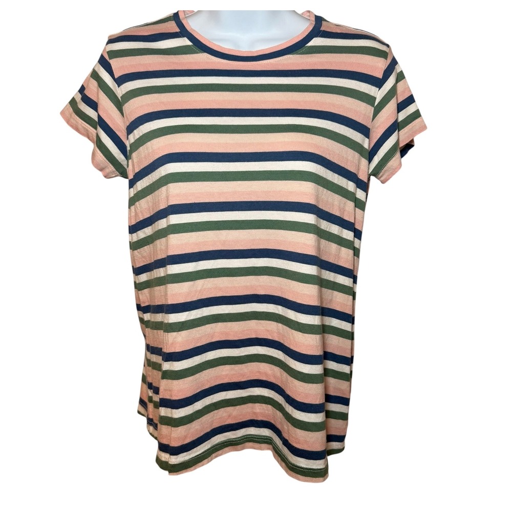 Marine‎ Layer Womens XS Striped Short Sleeve Supima Cotton Modal Tee Crewneck